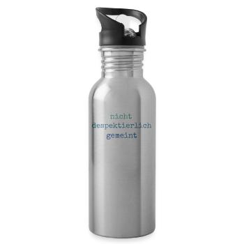 Nicht Despektierlich Gemeint - Trinkflasche mit integriertem Trinkhalm - Lightsilver - Rechts