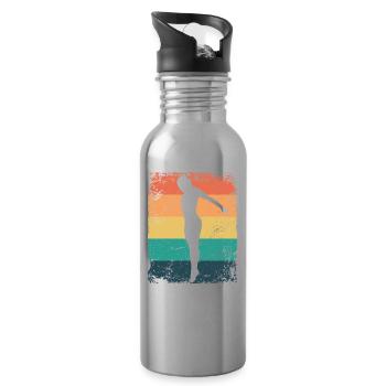 Diving, Artistic Jumping, Synchronized Diving - Water bottle with straw - silver - Right