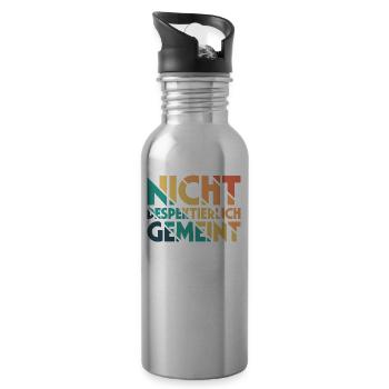 Nicht Despektierlich Gemeint - Trinkflasche mit integriertem Trinkhalm - Lightsilver - Rechts