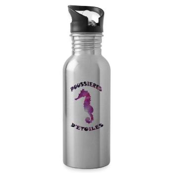Hyppocampe - Water bottle with straw - silver - Right