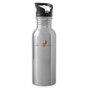 Artistic Cycling Artistic Cyclist - Water bottle with straw - silver - Right