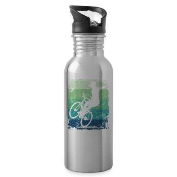 Artistic Cycling Artistic Cyclist - Water bottle with straw - silver - Right