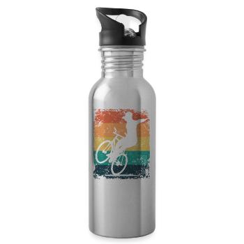 Artistic Cycling Artistic Cyclist - Water bottle with straw - silver - Right