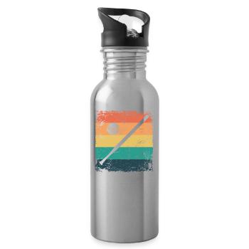 Wiffleball Club Retro Pickleball Team - Water bottle with straw - silver - Right