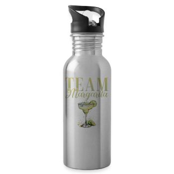 Team Margarita Tequila Junggesellenabschied - Trinkflasche mit integriertem Trinkhalm - Lightsilver - Rechts