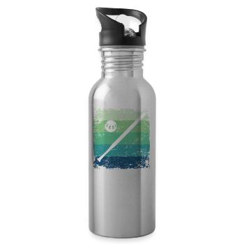 Wiffleball Club Retro Pickleball Team - Water bottle with straw - silver - Right