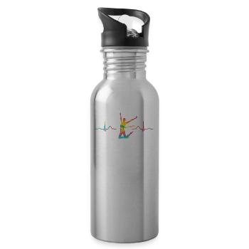 Gymnastikreifen Rhythmische Sportgymnastik - Trinkflasche mit integriertem Trinkhalm - Lightsilver - Rechts