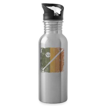 Wiffleball Club Retro Pickleball Team - Water bottle with straw - silver - Right