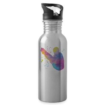 Diving, Synchronized Diving, Artistic Jumping - Water bottle with straw - silver - Right