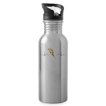 Barre de gymnastique ECG Gymnastique rythmique - Gourde avec paille intégrée - argent clair - Droite
