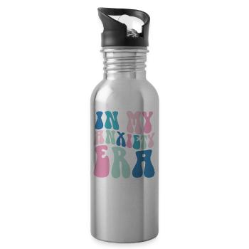In Meiner Angst-ära Lustiges Überdenken - Trinkflasche mit integriertem Trinkhalm - Lightsilver - Rechts