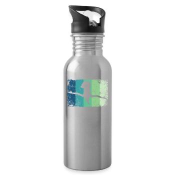 Plongeur en eau synchronisé High Diver - Gourde avec paille intégrée - argent clair - Droite