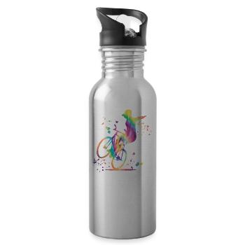 Artistic Cycling Artistic Cyclist - Water bottle with straw - silver - Right