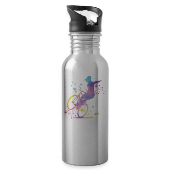 Artistic Cycling Artistic Cyclist - Water bottle with straw - silver - Right