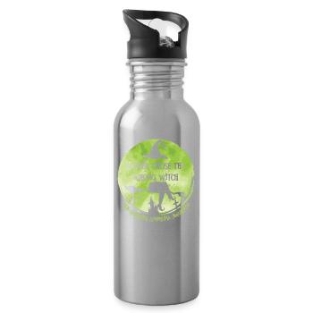 Krebs Lime Non Hodgkin Lymphoma - Trinkflasche mit integriertem Trinkhalm - Lightsilver - Rechts