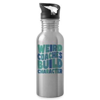 Weird Coaches Form Character Coach - Water bottle with straw - silver - Right