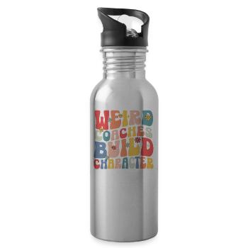Weird Coaches Form Character Trainers - Water bottle with straw - silver - Right