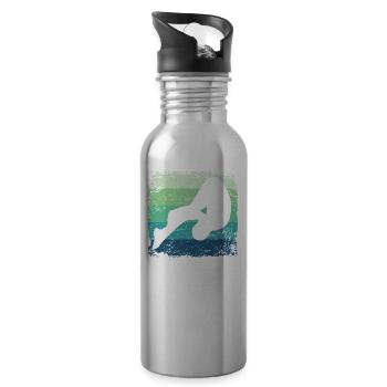 Diving, Artistic Jumping, Synchronized Diving - Water bottle with straw - silver - Right