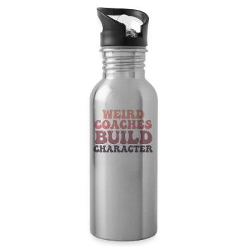 Weird Coaches Form Character Coach - Water bottle with straw - silver - Right