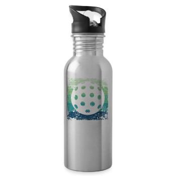 Wiffleball Club Retro Pickleball Team - Water bottle with straw - silver - Right