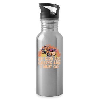 My kids call Cargo Cargobike - Water bottle with straw - silver - Right