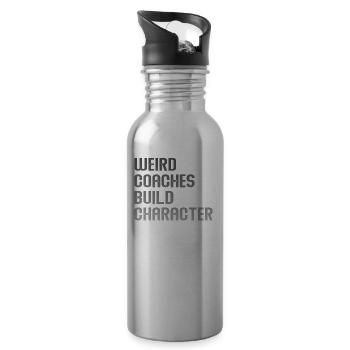 Weird Coaches Form Character Coach - Water bottle with straw - silver - Right