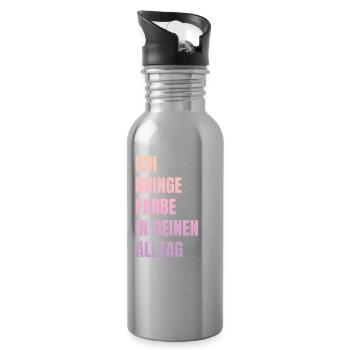 I Bring Paint Painter Dad Varnisher - Water bottle with straw - silver - Right