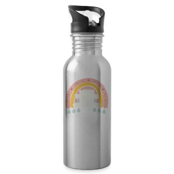 Weird Teachers Funny School Teachers - Water bottle with straw - silver - Right