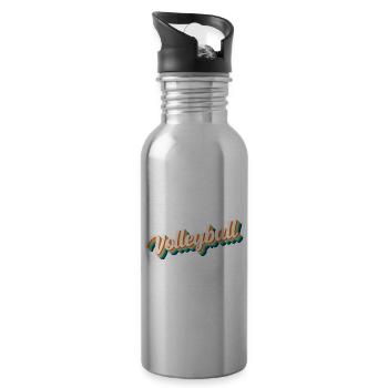 Volleyball Colorful - Water bottle with straw - silver - Right
