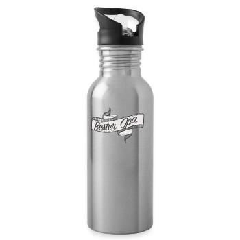 Bester Opa - Trinkflasche mit integriertem Trinkhalm - Lightsilver - Rechts
