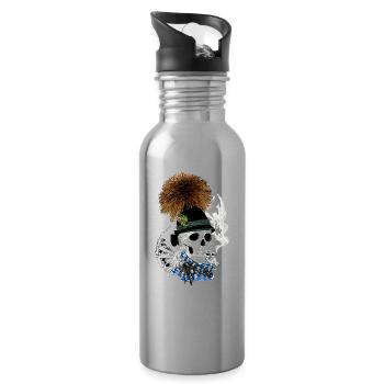 Sepp_Bayern-skull - Trinkflasche mit integriertem Trinkhalm - Lightsilver - Rechts