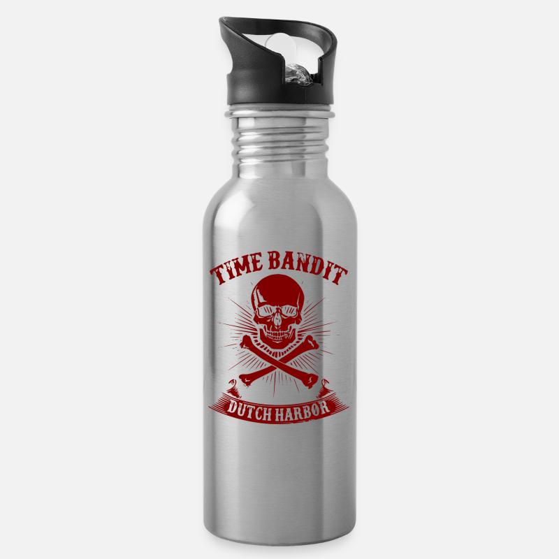 Time Bandit - Gourde avec paille intégrée - argent clair