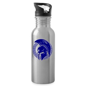 Spartaner Helm Gladiator Sparta - Trinkflasche mit integriertem Trinkhalm - Lightsilver - Rechts