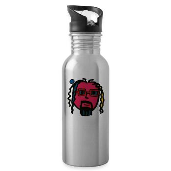 Dicker Andy Onkel - Trinkflasche mit integriertem Trinkhalm - Lightsilver - Rechts
