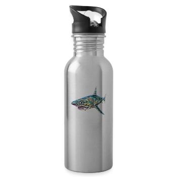 Hai - Trinkflasche mit integriertem Trinkhalm - Lightsilver - Rechts