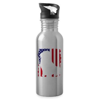 Pekinese - Trinkflasche mit integriertem Trinkhalm - Lightsilver - Rechts