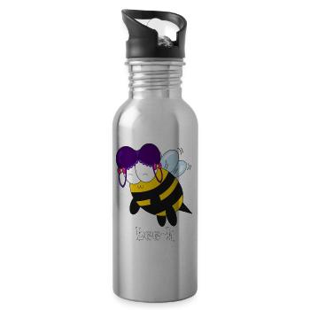 bee h - Trinkflasche mit integriertem Trinkhalm - Lightsilver - Rechts