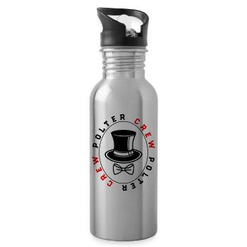 Polter Crew Engagement Wedding - Water bottle with straw - silver - Right