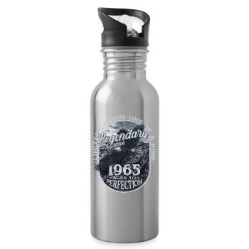 Legendary since 1965 - Water bottle with straw - silver - Right