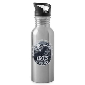 Legendär seit 1975 - Trinkflasche mit integriertem Trinkhalm - Lightsilver - Rechts