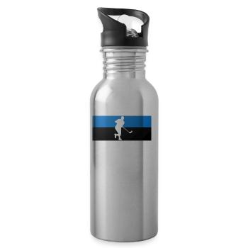 floorball - Trinkflasche mit integriertem Trinkhalm - Lightsilver - Rechts