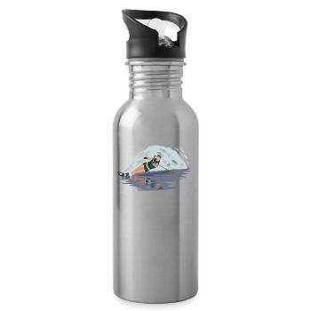 ski nautique ski nautique eau3 - Gourde avec paille intégrée - argent clair - Droite