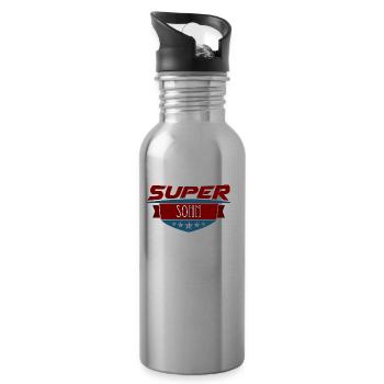 Super Sohn - Trinkflasche mit integriertem Trinkhalm - Lightsilver - Rechts