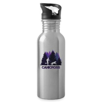 Canicross, Joggen und Hundesport im Gelände - Trinkflasche mit integriertem Trinkhalm - Lightsilver - Rechts