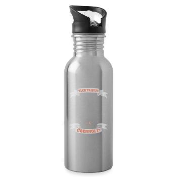 E-Bike, ja ich habe dich gerade überholt - Trinkflasche mit integriertem Trinkhalm - Lightsilver - Rechts