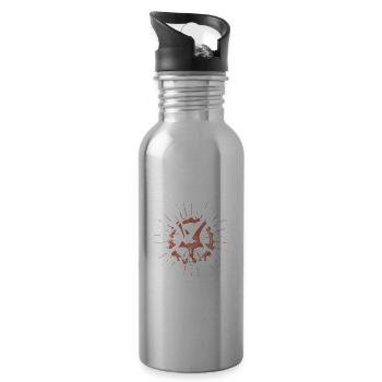 Niemand ist perfekt, aber als Radfahrer nah dran - Trinkflasche mit integriertem Trinkhalm - Lightsilver - Rechts