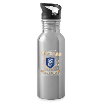 Hessischer Äppler, Apfelwein - Trinkflasche mit integriertem Trinkhalm - Lightsilver - Rechts