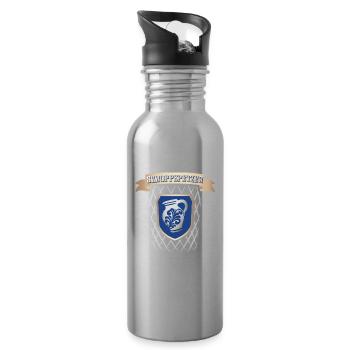 Hessischer Äppler, Apfelwein - Trinkflasche mit integriertem Trinkhalm - Lightsilver - Rechts