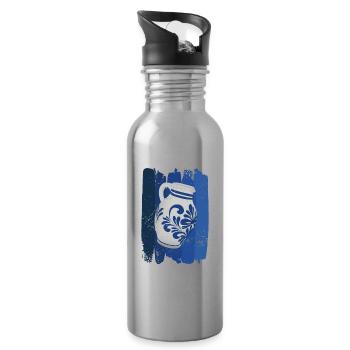 Hessian Äppler, cider - Water bottle with straw - silver - Right