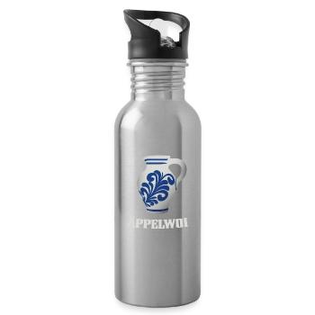 Hessian Äppler, cider - Water bottle with straw - silver - Right